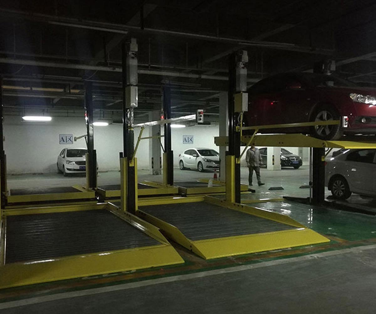 兩層升降式機(jī)械停車場改造